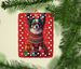Papillon Holiday Christmas Porcelain Ornament Christmas Tree Hanging Decorations For Home Christmas Holiday, Rectangle, Gift, Multicolor_maomaolike.com