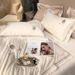 Autumn Winter High-End French Light Luxury 140-Count Long-Staple Four-Piece Set Minimalist Style Embroidered Pure Cotton Bed Sheet_maomaolike.com