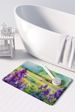 New Jersey Violet In Watercolor Memory Foam Kitchen Mat Machine Washable Anti-Fatigue Mat Cushion Comfort Bath Mat Or Kitchen Rug_maomaolike.com