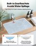 Undermount Bathroom Sink, 20.28 X 15.16 Inch Rectangular White Ceramic Vessel Sink With Overflow Hole, Under Counter Drop In Modern Lavatory Vanity Bath Wash Bowl Basin, Rectangle Small Space_maomaolike.com