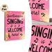 Singing Quote Music-themed Painting Poster, Sparkly Pink-toned With Musical Notes And Playful Lettering Poster, Cheerful Decor Ideal For Music Room_maomaolike.com