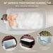49'' X 28'' Acrylic Freestanding Soaking Bathtub, Square-shape Japanese Soaking Hot Tub, Sit-In Design With Chrome Overflow And Drain, Available For Express Delivery, Glossy Black 26AMA-49B_maomaolike.com