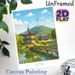 Seoul Traditional Scenery Landscape Painting Poster, Vibrant Oil-style Scenic Poster, Captivating View Of Classic Pavilions, Lake And Seoul Tower_maomaolike.com