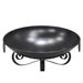 24 Inch Heavy-Duty Metal Fire Pit Bowl Outdoor Wood-Burning Firepit With Handles_maomaolike.com