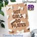 Pilates Motivational Quote Painting Poster, Warm-toned Cute Typographic Poster, Stylish Decor With White Bow Accents, Suitable For Home Gym, Workout_maomaolike.com