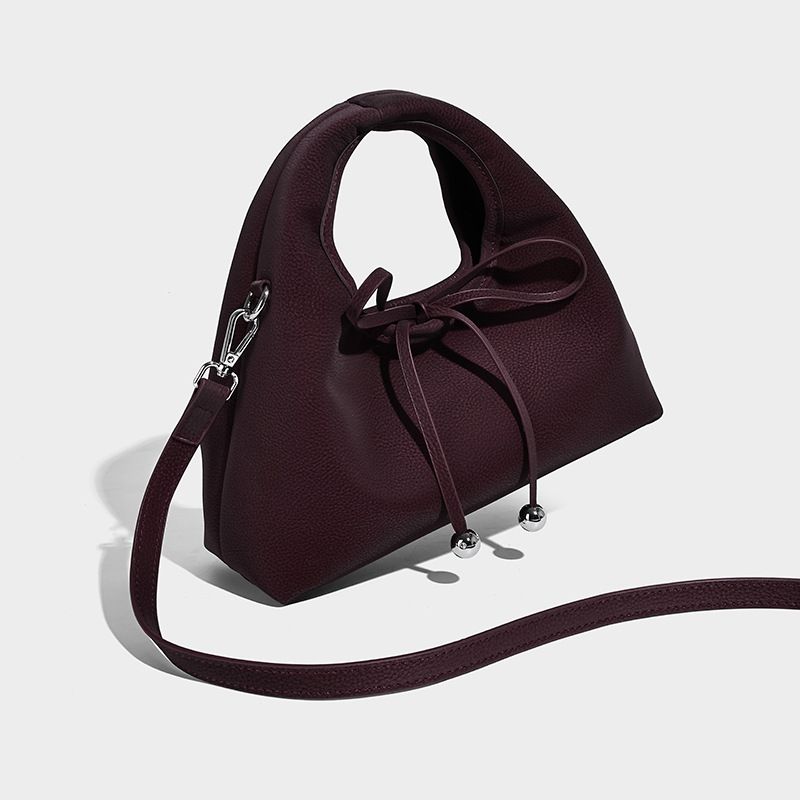 Niche Design Bowknot Handbag For Women Commuting Small Tote 2026 New Fashion Single Shoulder Crossbody Triangle Bag_maomaolike.com