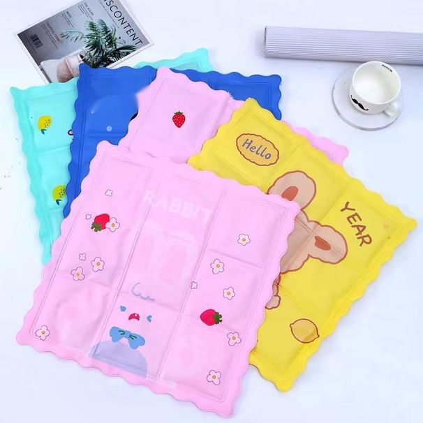 Summer Ice Pad Cute Cartoon Car Seat Cushion No Water Injection Student Laptop Cooling Pet Mat Mattress_maomaolike.com
