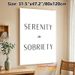 Serenity In Sobriety Themed Painting Poster, Minimalist Black & White Typography Poster, Calming Inspirational Quote Decor Ideal For Bedroom, Living_maomaolike.com