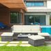 Patio Furniture, Outdoor Furniture, Seasonal PE Wicker Furniture,5 Set Wicker Furniture With Plywood Coffee Table,with Lift TOP Coffee Table,with Lounger Sofa_maomaolike.com