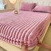 Soft Fluffy Faux Rabbit Fur Fitted Sheet - Ultra Warm & Non-Slip Winter Bed Cover For Home, Dorm, All Mattress Sizes_maomaolike.com