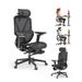 M2-MT Ergonomic Office Chair High Back Desk Chair With Large Elastic Adaptive Lumbar Support With Retractable Footrest 3D Headrest ARSS Armrest 135°Tilting Mesh Computer Chair BIFMA_maomaolike.com