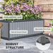 Wooden Raised Garden Bed With Trellis, Removable Pots-Gray_maomaolike.com
