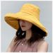 Hot Sale 2024 Women's Bucket hat Panamanian Women Four Seasons Big Brim Double-Sided Fisherman Hat Sun Visor Cap_maomaolike.com