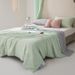 A-Class Cream Solid Cool Ice Silk Thin Air Conditioning Quilt, Washable Summer Bedroom Bed Cover
_maomaolike.com