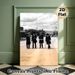Wild West Cowboy Painting Poster, Vintage Sepia-toned Western Town Street Scene Poster, Nostalgic Old-west Style Wall Decor Suitable For Living Room_maomaolike.com