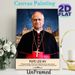 Pope Leo XIV Themed Painting Poster, Realistic Portrait With Starry Vatican Scene Poster, Inspirational Religious Quote Decor For Home, Prayer Space_maomaolike.com