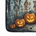 Skeleton Spooky Halloween Memory Foam Kitchen Mat Machine Washable Anti-Fatigue Mat Cushion Comfort Bath Mat Or Kitchen Rug_maomaolike.com