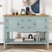 Cambridge Series Ample Storage Vintage Console Table With Four Small Drawers And Bottom Shelf For Living Rooms,Entrances And Kitchens_maomaolike.com