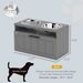 Elevated Dog Bowls, Large Breed Raised Dogs Bowl Stand With 2 Stainless Steel Bowls, Storage Drawer And Slow Feeder Mat_maomaolike.com