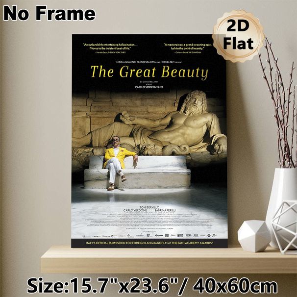 The Great Beauty Movie Painting Poster, Vintage Dramatic Cinematic Scene Poster, Captivating Artistic Composition Ideal For Home Theater, Living Room_maomaolike.com