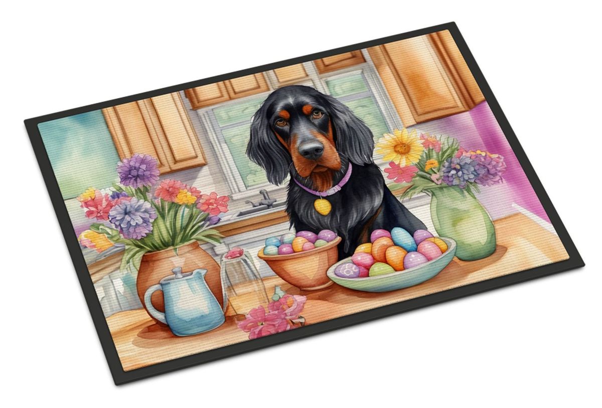 Decorating Easter Gordon Setter Doormat Front Door Mat Indoor Outdoor Rugs For Entryway, Non Slip Washable Low Pile, 24H X 36W_maomaolike.com