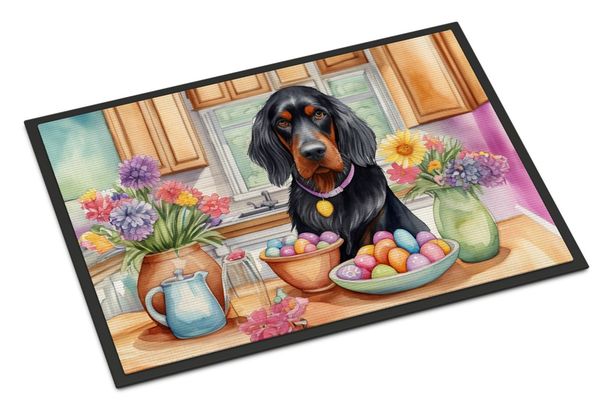 Decorating Easter Gordon Setter Doormat Front Door Mat Indoor Outdoor Rugs For Entryway, Non Slip Washable Low Pile, 24H X 36W_maomaolike.com