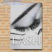 Lash Themed Painting Poster, Monochrome Close-up Eyelash & Lash Tool Art Poster, Sleek Beauty-focused Decor Ideal For Beauty Salons, Makeup Studios_maomaolike.com