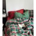 Wholesale INS American Retro Green Plaid Nordic Simple Mixed Pure Washed Four-Piece All Cotton 4-Piece Set_maomaolike.com