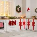 6 Pieces Christmas Door Cabinet Bows Large Christmas Red Ribbons Cabinet Door Bows For Christmas Festive Party Supplies, 10 X 87 Inches_maomaolike.com