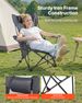 Reclining Camping Chair, 4 Adjustable Positions, Portable Folding Lounger For Adults, Mesh Beach Chair With Headrest & Foot Rest, Supports 220 Lbs, Heavy Duty Camp Chairs For Patio, Gray_maomaolike.com