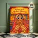 Mehndi Bazaar Themed Painting Poster, Colorful Traditional Indian Market Scene Poster, Rich Ethnic Cultural Design Ideal For Home Wall Decor, Festive_maomaolike.com