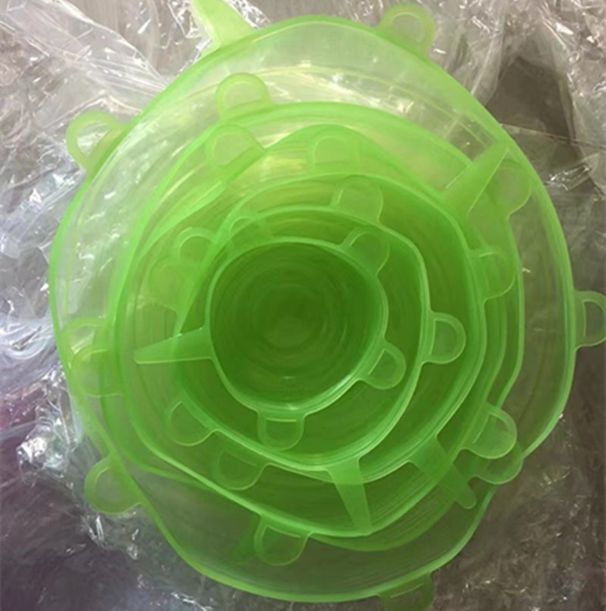 Food grade fresh-keeping cover household sealed cover kitchen silicone anti-overflow round 6-piece set fresh-keeping film creative stretchable_maomaolike.com