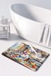 Shiba Inu The Chef Memory Foam Kitchen Mat Machine Washable Anti-Fatigue Mat Cushion Comfort Bath Mat Or Kitchen Rug_maomaolike.com