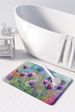 South Dakota Pasque Flowers In Watercolor Memory Foam Kitchen Mat Machine Washable Anti-Fatigue Mat Cushion Comfort Bath Mat Or Kitchen Rug_maomaolike.com