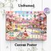 Hiragana Learning Painting Poster, Cute Cartoon-style Japanese Cherry Blossom & Kawaii Character Poster, Practical For Japanese Language Study, Ideal_maomaolike.com