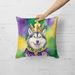 Alaskan Malamute King Of Mardi Gras Throw Pillow Machine Washable, Indoor Outdoor Decorative Pillow For Couch, Bed Or Patio, 18Hx18W_maomaolike.com