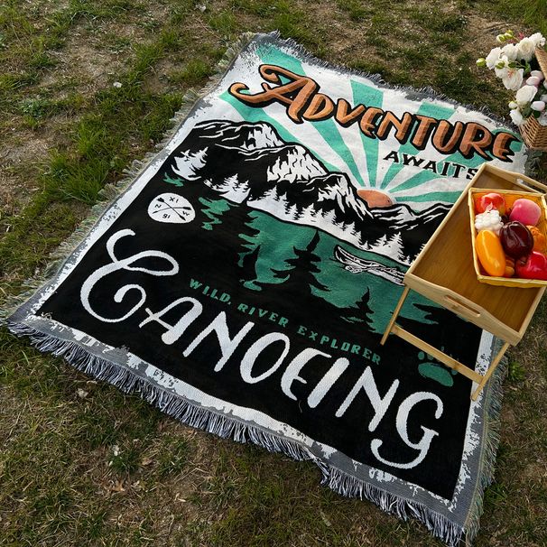 Car Trunk Blanket Retro Tapestry Net Celebrity Camping Blanket Net Celebrity Coffee Car Decoration Tablecloth Picnic Outdoor_maomaolike.com