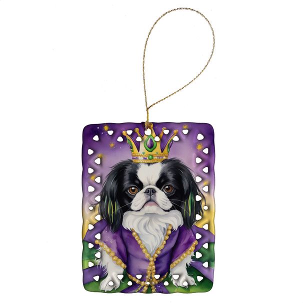 Japanese Chin King Of Mardi Gras Porcelain Ornament Christmas Tree Hanging Decorations For Home Christmas Holiday, Rectangle, Gift, Multicolor_maomaolike.com