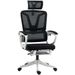 High Back Home Office Chair, Fabric Computer Desk Chair With Adjustable Headrest, Lumbar Support, Armrest, Foot Rest, Reclining Back, Black_maomaolike.com