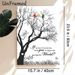 Tree With Birds & Romantic Poem Painting Poster, Minimalist Silhouette Bare Tree With Vibrant Birds And Lyrical Verse Poster, Delivers Tranquil Warm_maomaolike.com