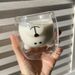 Heat-Resistant Bear Ins Cute Internet Celebrity Glass Cup Double-Layer Adorable Insulated Cartoon_maomaolike.com