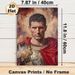 Roman Military Leader Portrait Painting Poster, Realistic Rich-toned Historical Figure Poster, Sophisticated Historical Decor Ideal For Home, Office_maomaolike.com