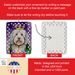 Old English Sheepdog King Of Mardi Gras Porcelain Ornament Christmas Tree Hanging Decorations For Home Christmas Holiday, Rectangle, Gift, Multicolor_maomaolike.com
