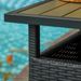 Outsunny 22'' Rattan Wicker Side Table With Steel Frame, Umbrella Insert Hole, Sand Bag For Outdoor, Patio, Garden, Backyard, Black & Tan_maomaolike.com
