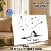 Loving Couple Starry Night Painting Poster, Minimalist Hand-drawn Poster, Romantic Stargazing Scene With "For You? The World" Quote, Suitable For_maomaolike.com