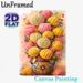 Pastel Pumpkin Bouquet Painting Poster, Soft-toned Watercolor Style Poster, Vibrant Striped Pumpkins In Ornate Floral Vase, Warm Cozy Decor For Living_maomaolike.com