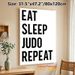 Judo Themed Painting Poster, Bold Black-and-White Text Poster, Motivational Slogan Design, Ideal For Gym And Home Wall Decor_maomaolike.com