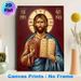 Jesus Christ Orthodox Icon Painting Poster, Traditional Gilded Religious Iconographic Style Poster, Reverent Spiritual Decor Suitable For Home, Chapel_maomaolike.com