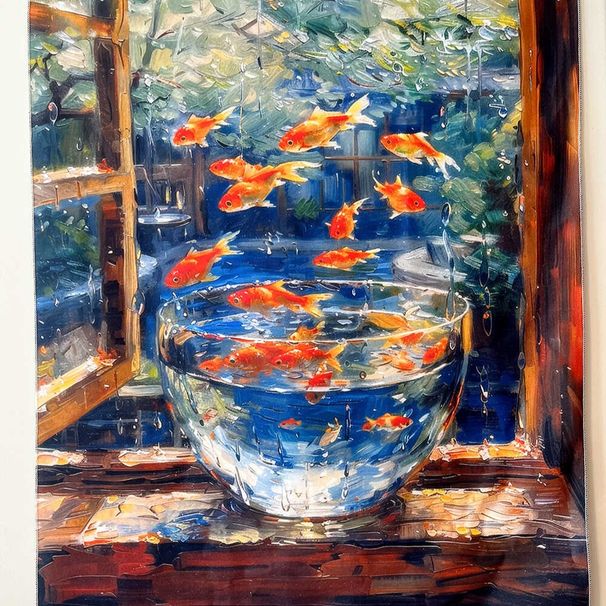Extension Sense Goldfish Window Hanging Dormitory Bedside Decoration Background Cloth Good Item Original Art Tablecloth Tapestry_maomaolike.com