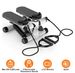 Stepper For Exercise Mini Fitness Stepper With 2 Resistance Bands LCD Monitor Max 330.7LBS Load Stair Stepper Quiet Stepper_maomaolike.com